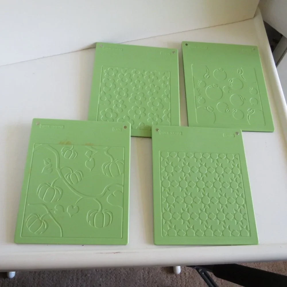 TEXTURE PLATES 4 SEASONS Fiskars Embossing, Tracing, Magnetic attachment